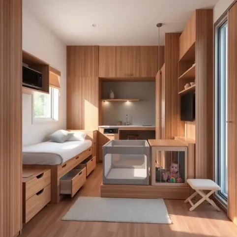 Mieszkanie jednopokojowe z dzieckiem