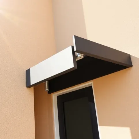 Montaż daszku nad drzwiami na styropianie