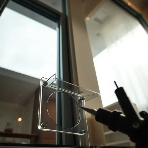 Montaż drzwi dla kota w szybie