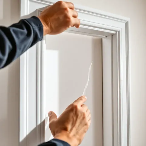 Montaż listew maskujących przy drzwiach