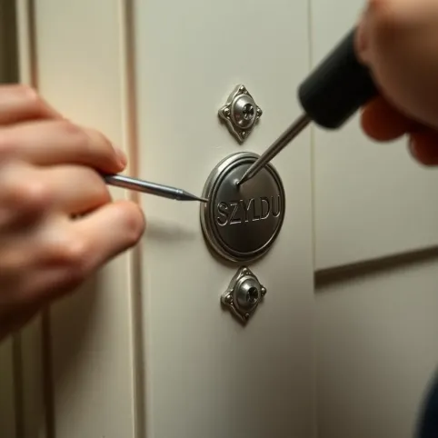 Montaż SZYLDU do drzwi