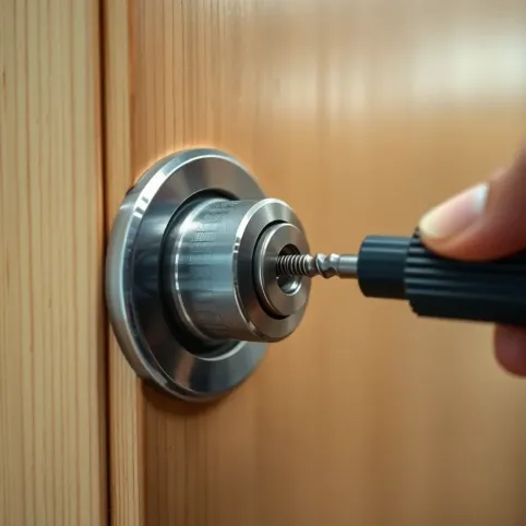 Montaż zamka w drzwiach