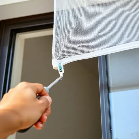 Moskitiera na drzwi balkonowe na zawiasach montaż