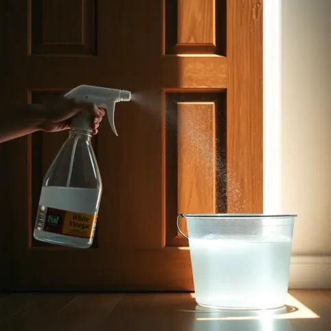 Mycie drzwi octem