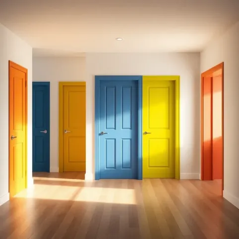 Najmodniejsze kolory drzwi wewnętrznych