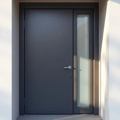 Nowoczesne drzwi zewnętrzne z dostawką