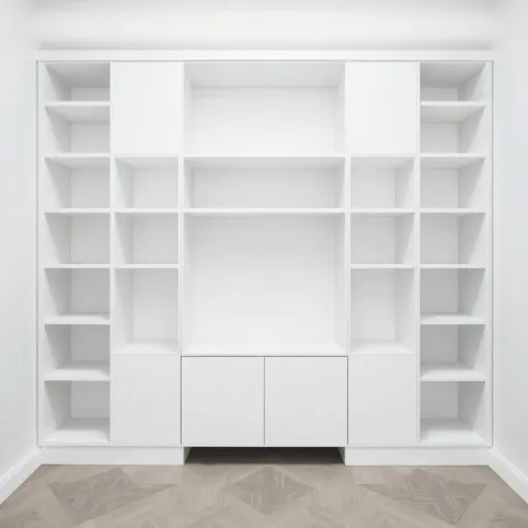 Nowoczesny regał z drzwiczkami