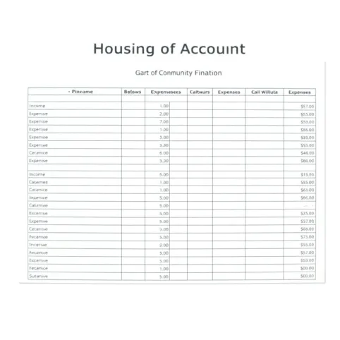 Plan kont wspólnoty mieszkaniowej wzór