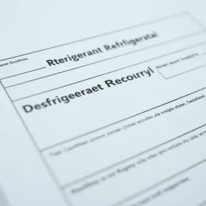 Protokół odzysku czynnika chłodniczego wzór