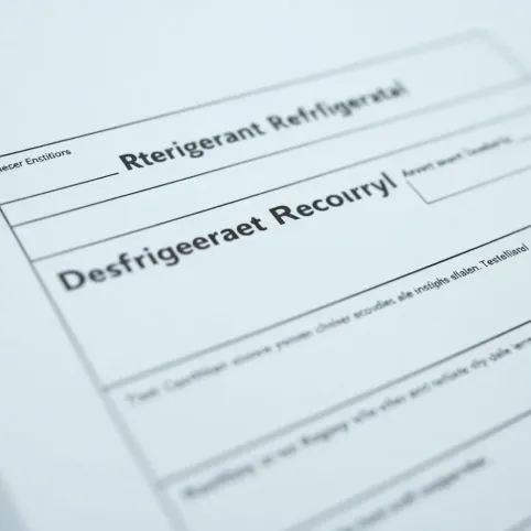 Protokół odzysku czynnika chłodniczego wzór