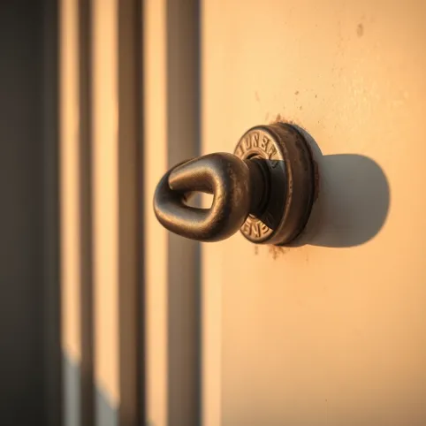 Przekręcona Klamka W Drzwiach Balkonowych