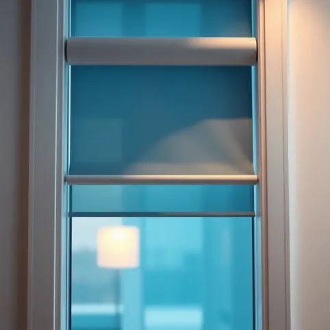 Roleta na szybę w drzwiach