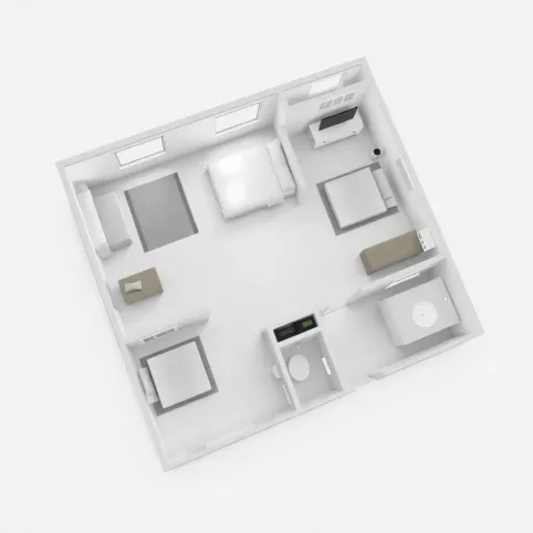 Rzut mieszkania z wymiarami