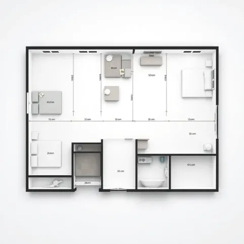 Rzut mieszkania z wymiarami online