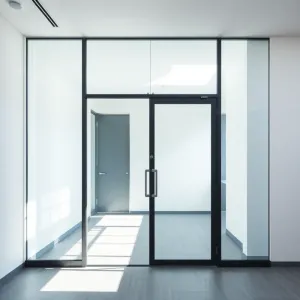 Szklana ściana z drzwiami cena