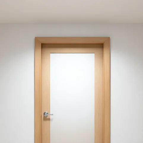 Tapeta na drzwi z szybą