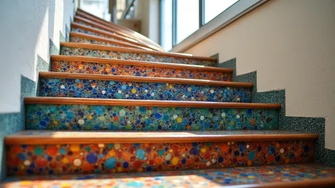Tynk mozaikowy na schody