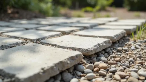 Układanie płyt tarasowych na suchym betonie