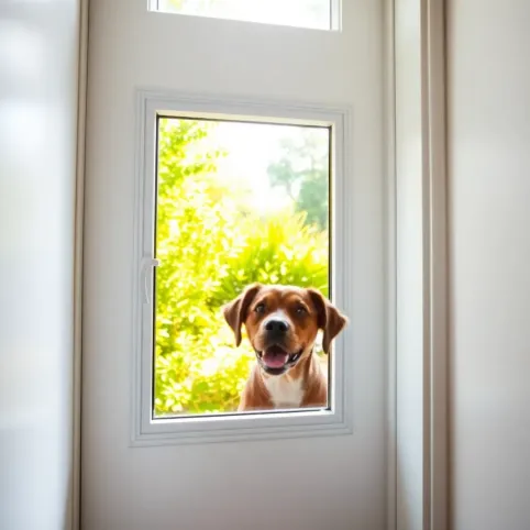 Wejście dla psa w drzwiach