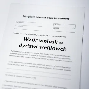 Wzór wniosku o wymianę drzwi wejściowych