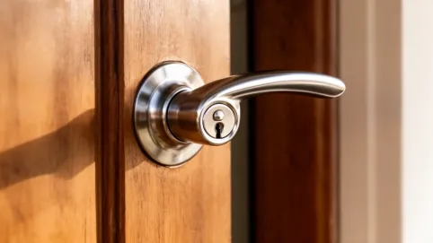 Zamek do drzwi wejściowych z klamką