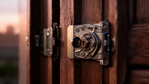 Zamek wpuszczany do drzwi zewnętrznych