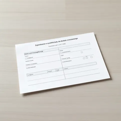 Zaświadczenie o wysokości dochodu do dodatku mieszkaniowego druk