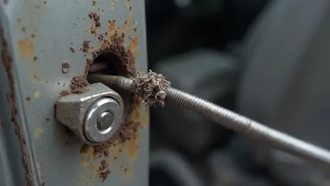 Zerwana linka w drzwiach samochodu