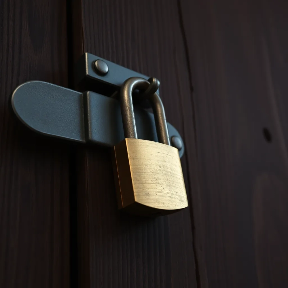 Skobel do drzwi na kłódkę