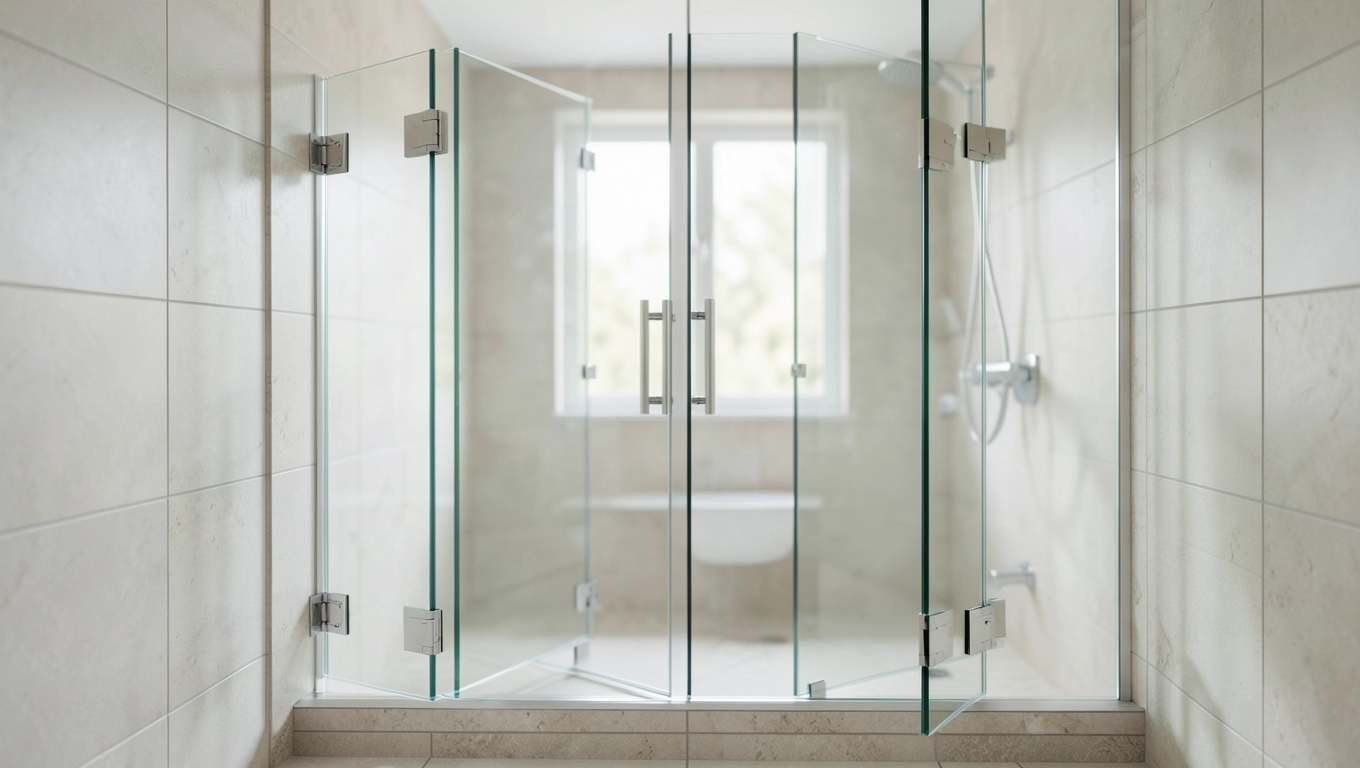 Uchylne drzwi do kabiny prysznicowej