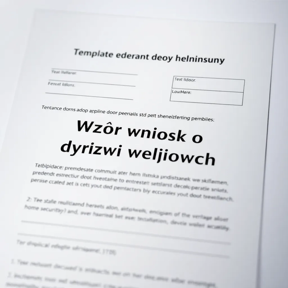 Wzór wniosku o wymianę drzwi wejściowych