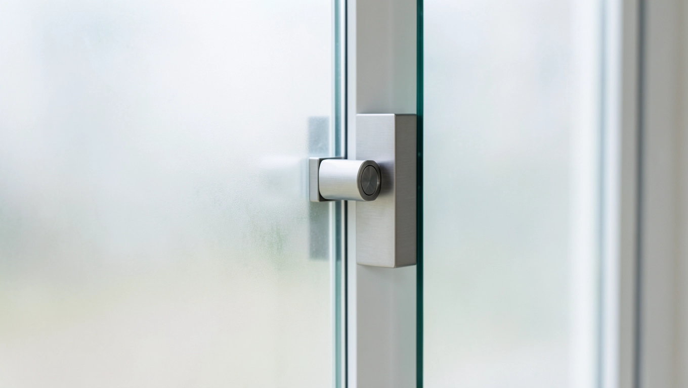 zamek do drzwi szklanych bez wiercenia