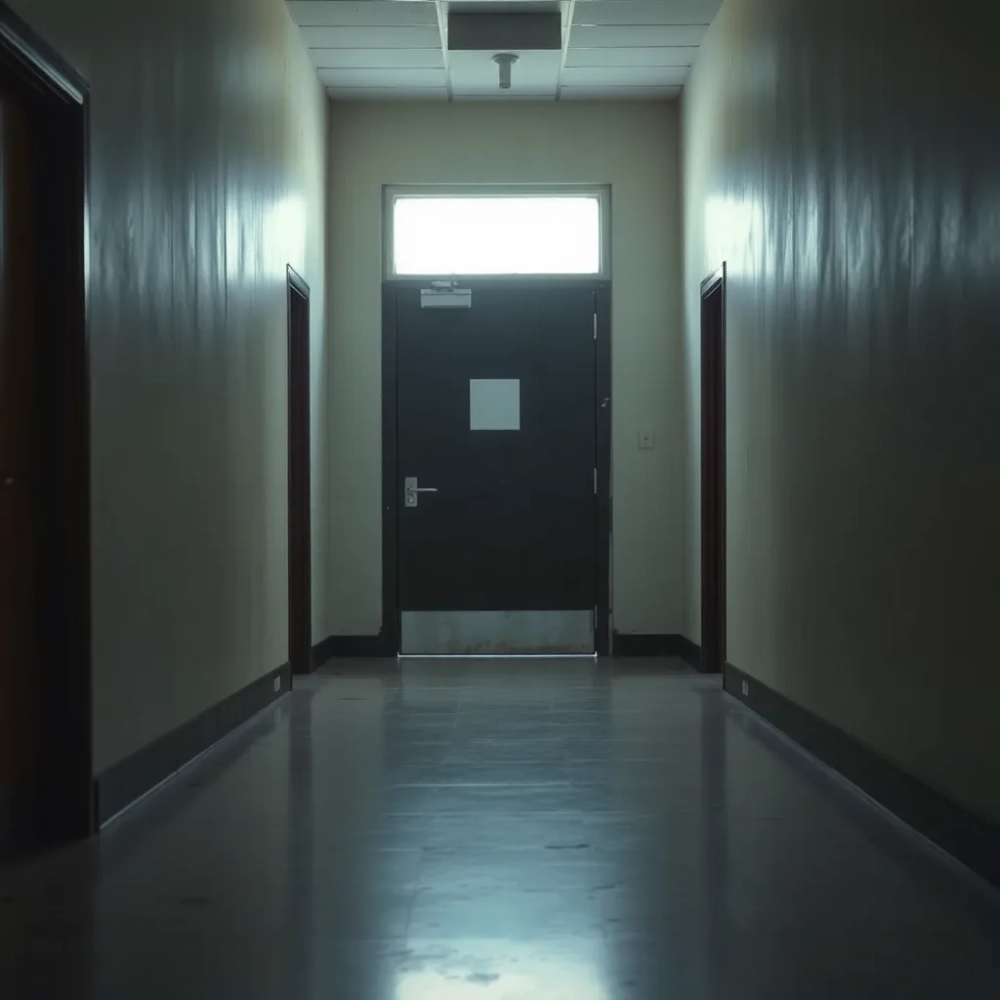 Zamknięte drzwi ewakuacyjne w szkole