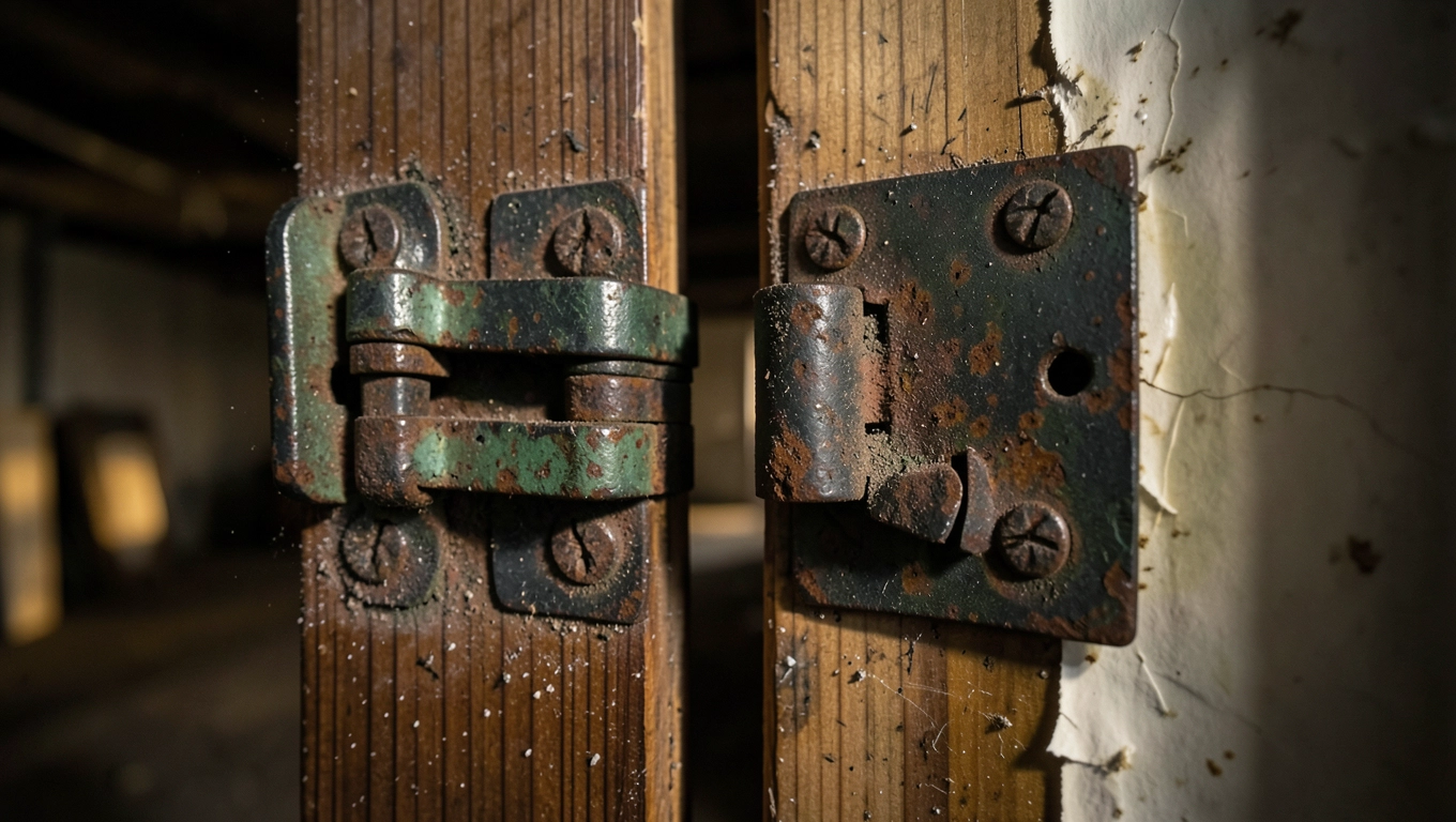 zawiasy do drzwi w piwnicy