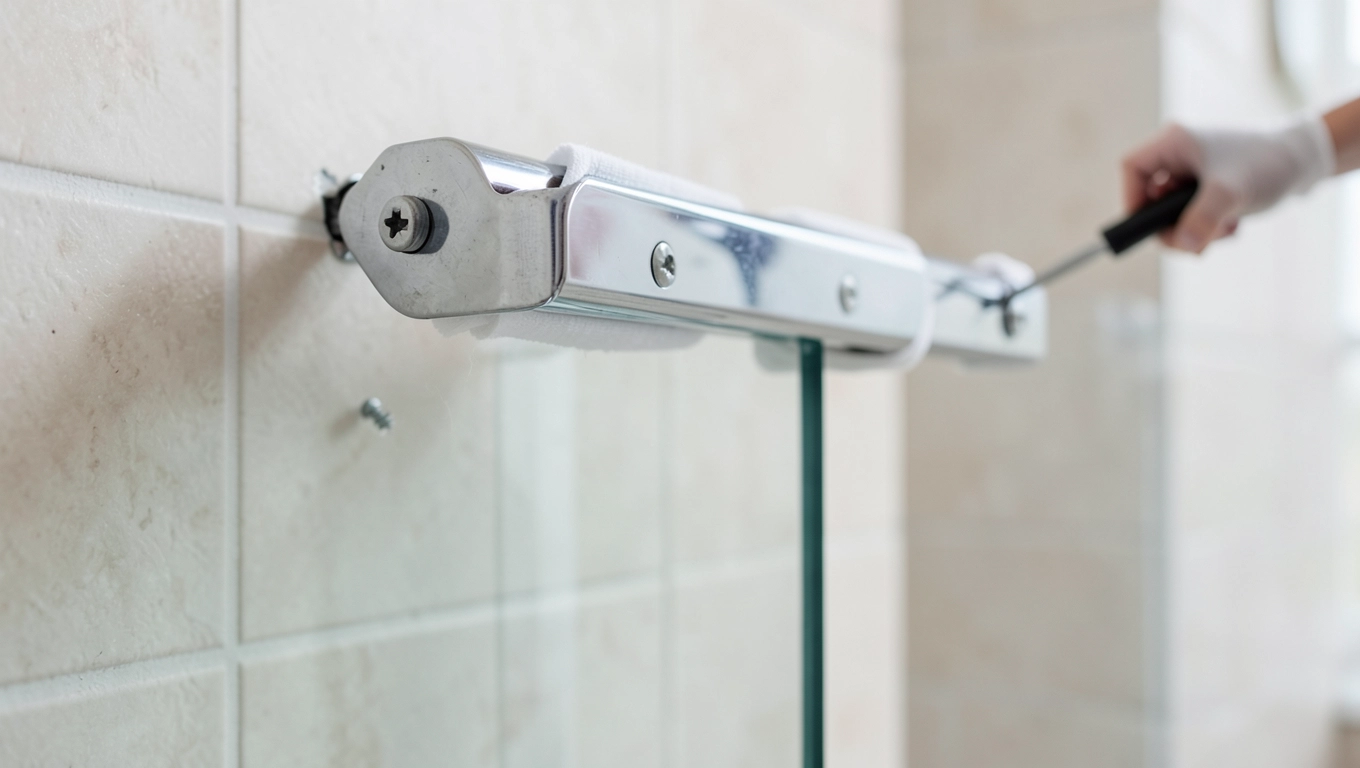 Zdejmowanie górnej szyny drzwi prysznicowych