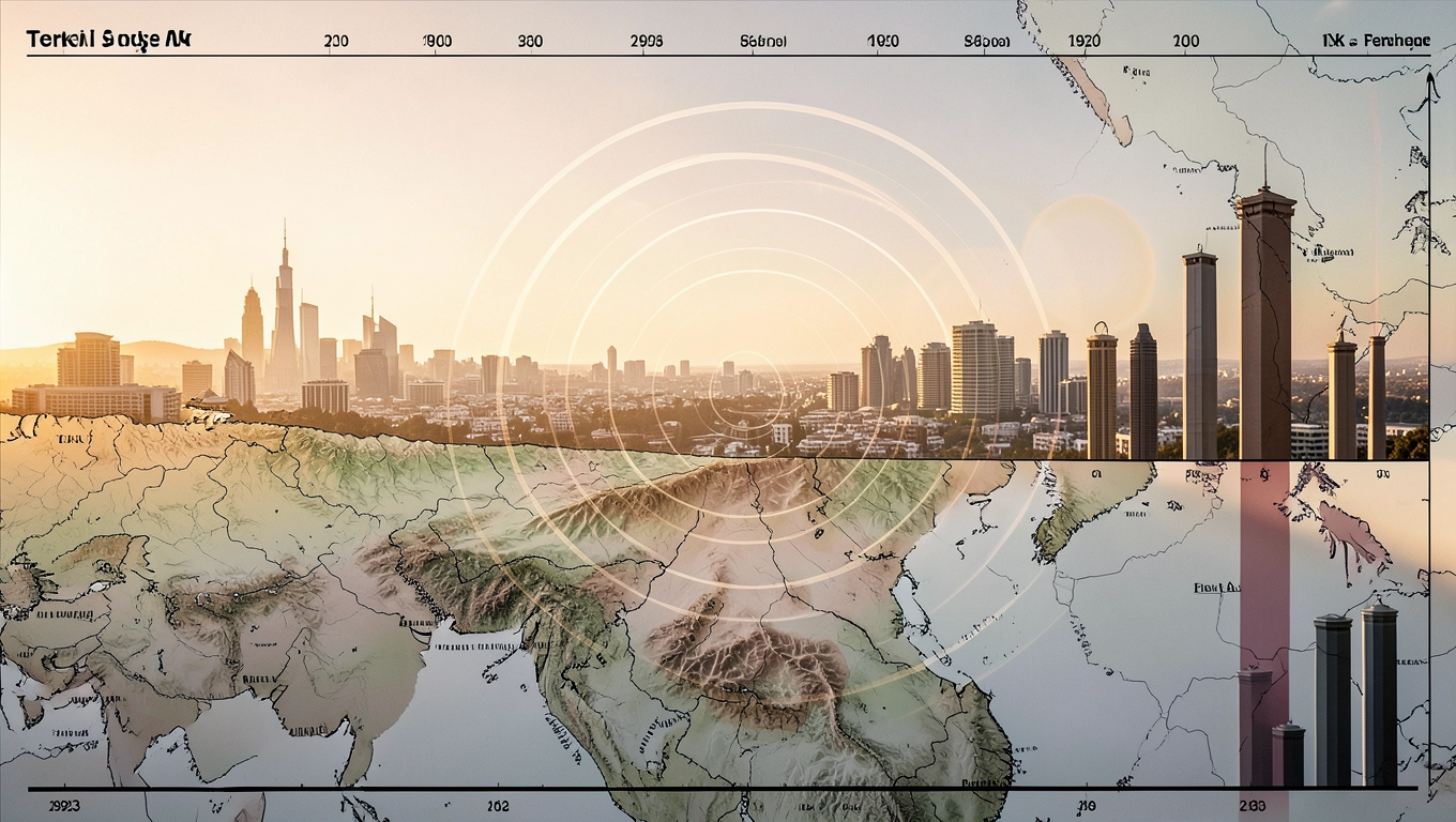 Zmiany liczby mieszkańców Turcji na przestrzeni lat
