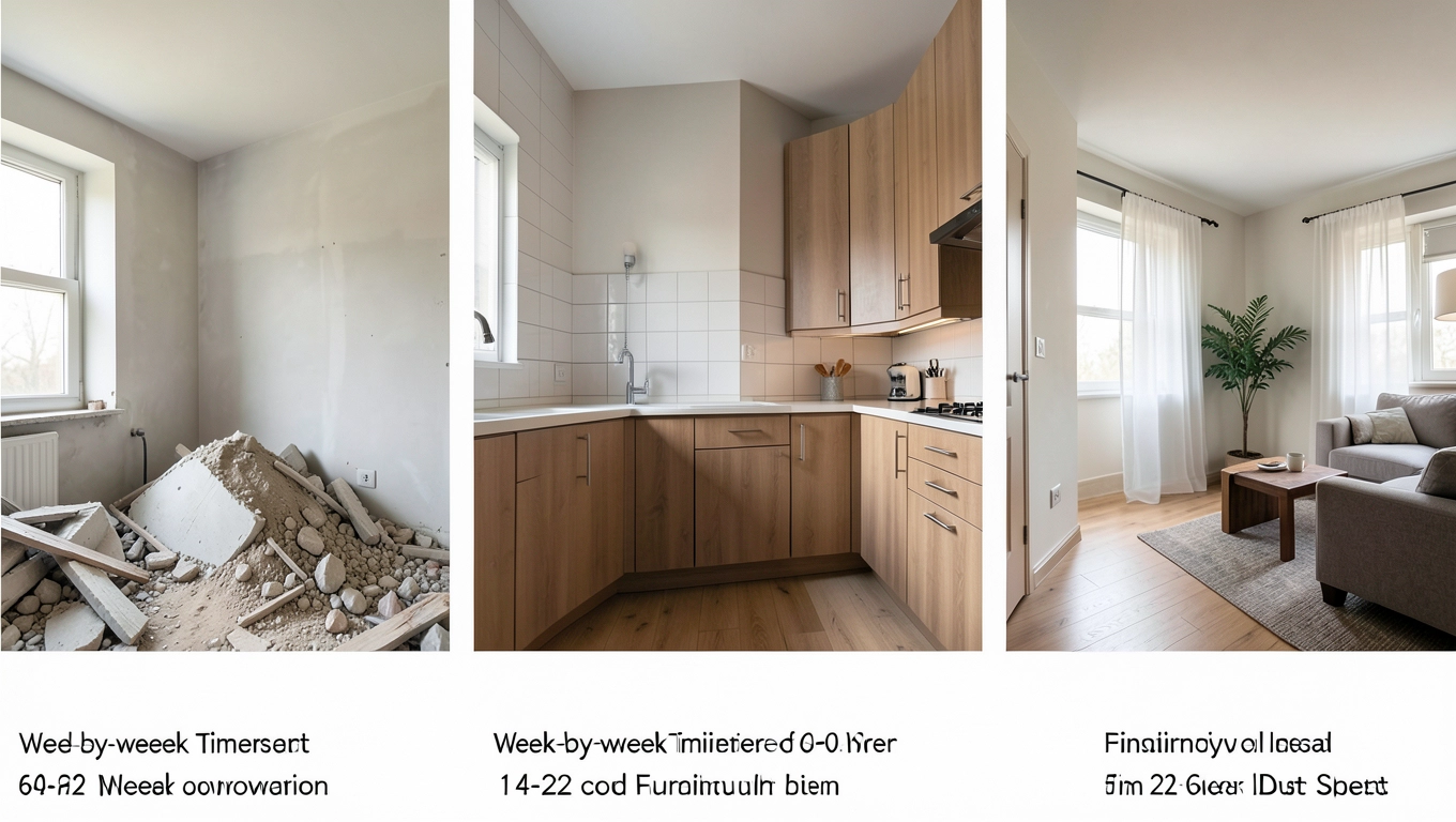 Ile trwa kapitalny remont mieszkania 60 m² harmonogram tydzień po tygodniu