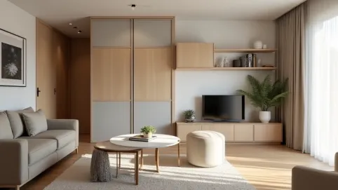 Projekt mieszkanie 48m2 3 pokoje
